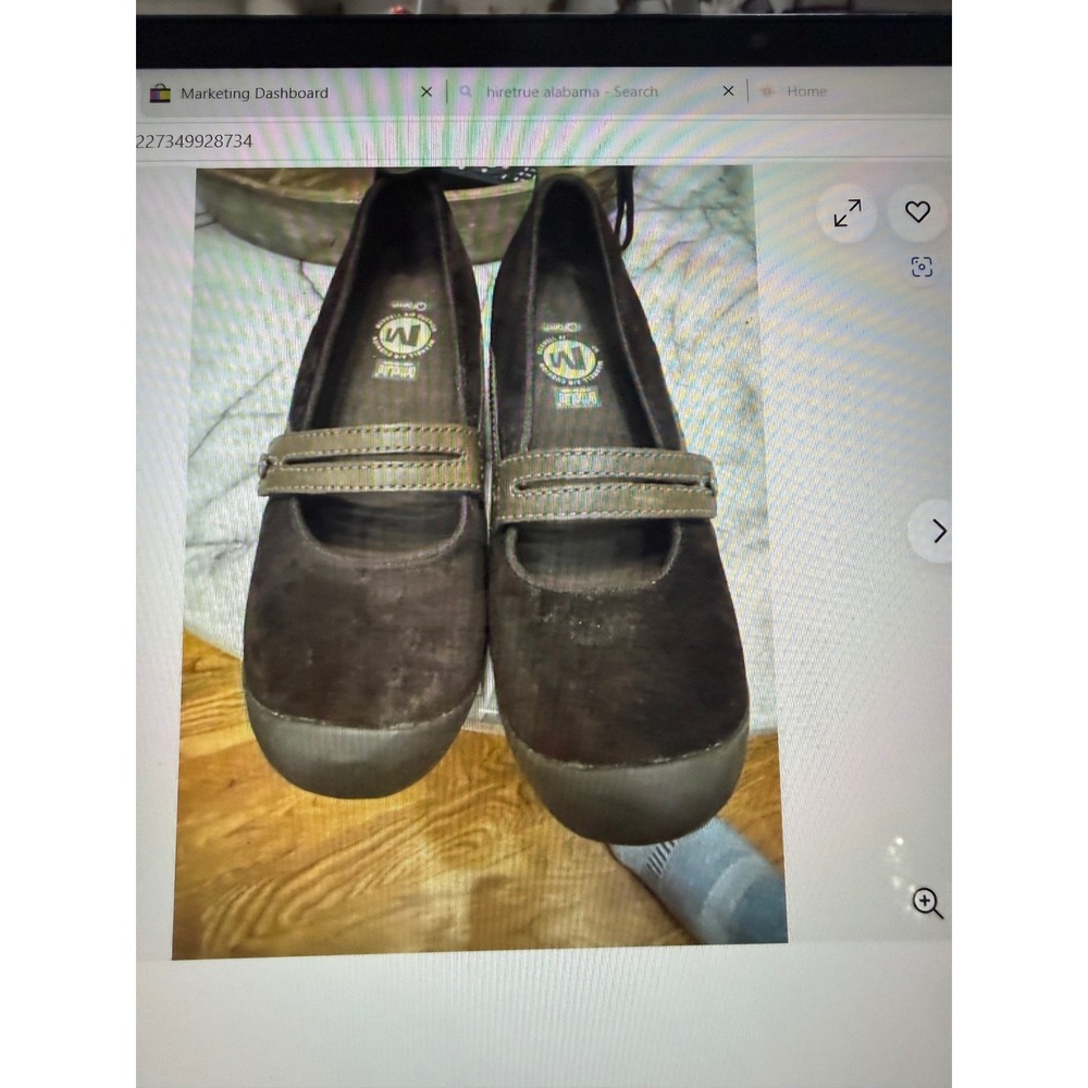 Merrell‎ Plaza Bandeau Chocolate Brown Suede Mary Jane Flats Womens 7 J46114